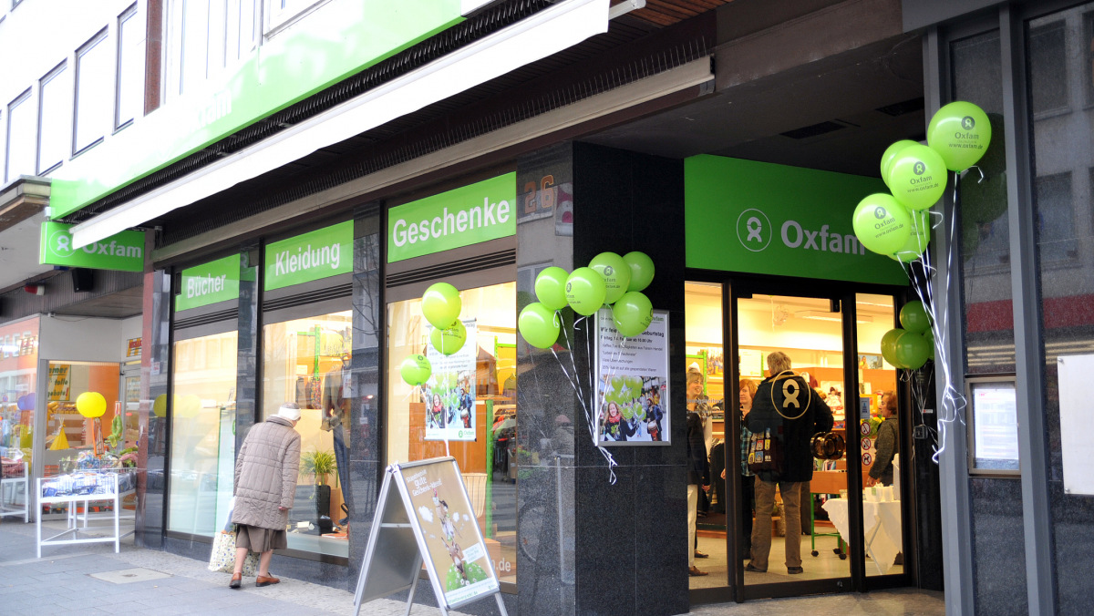 Außenansicht des Oxfam Shops Koblenz