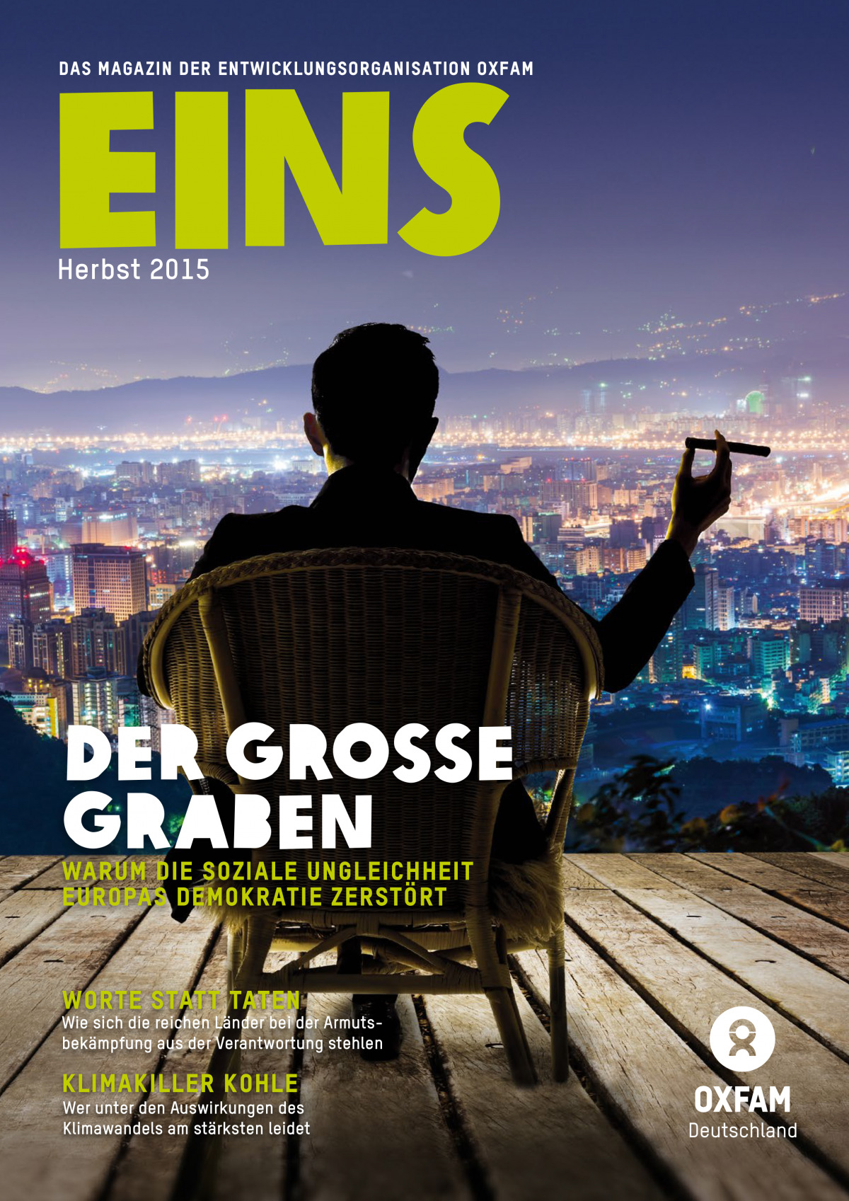 Titelbild vom Oxfam-Magazin EINS (Herbst 2015)