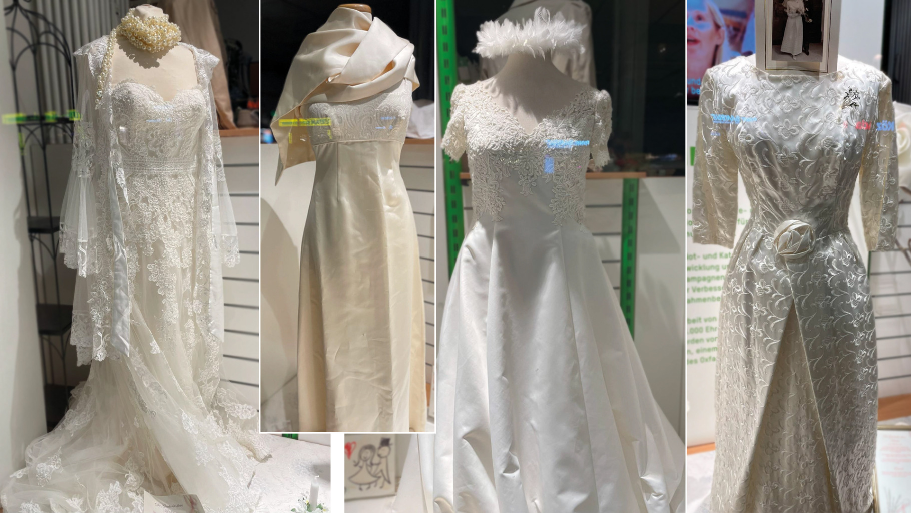 Brautkleider im Oxfam Shop