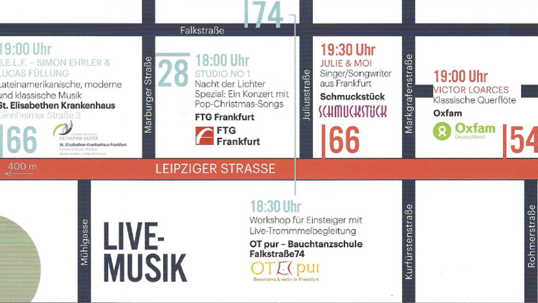 Oxfam Fashionshop Frankfurt Bockenheim: Nacht der Lichter 2018 mit Live-Musik
