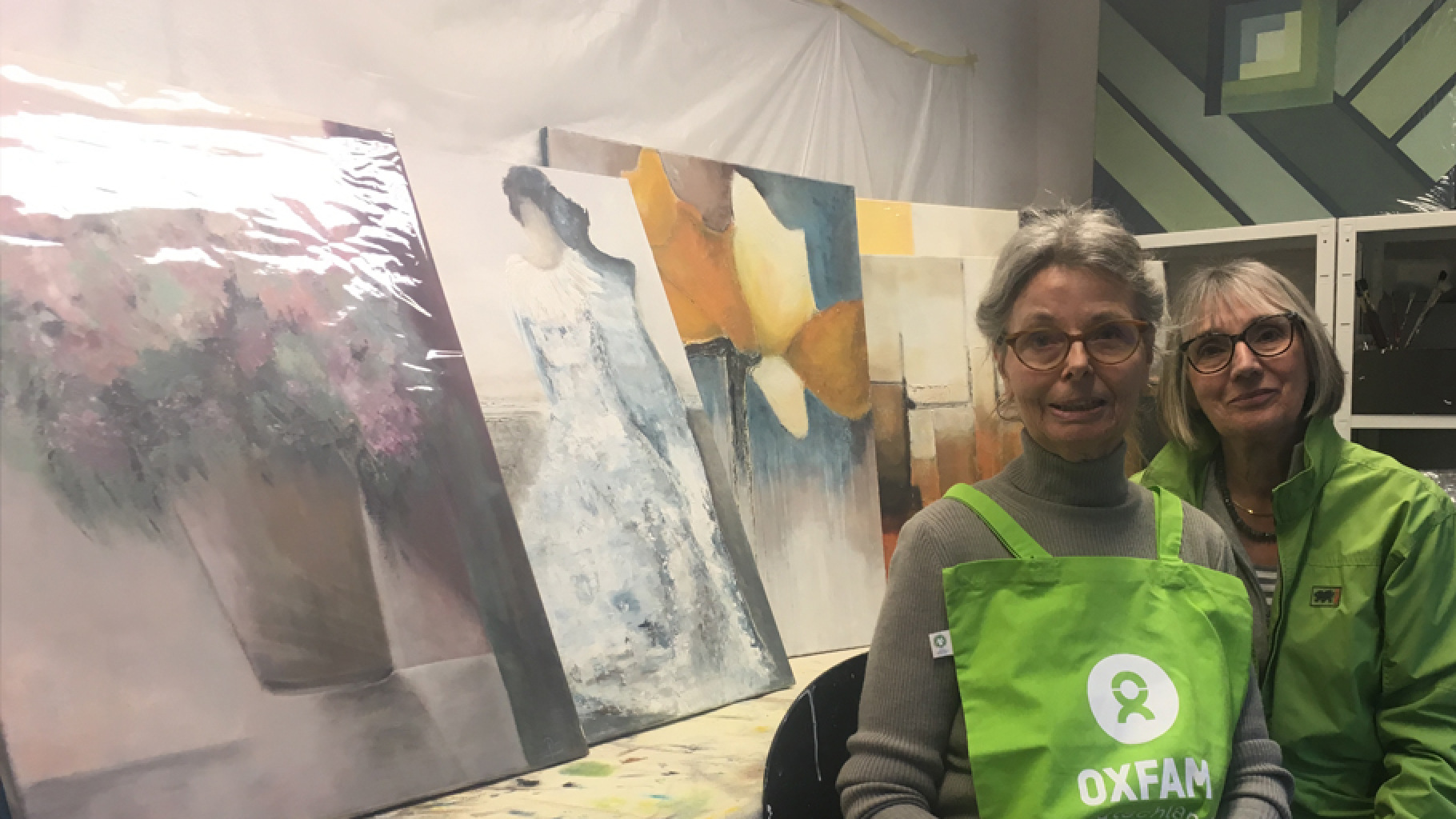 Oxfam Shop Bonn Schaufensterverkauf ab 25.1.2019: Bilder von Künstlerin Rosemarie Salz