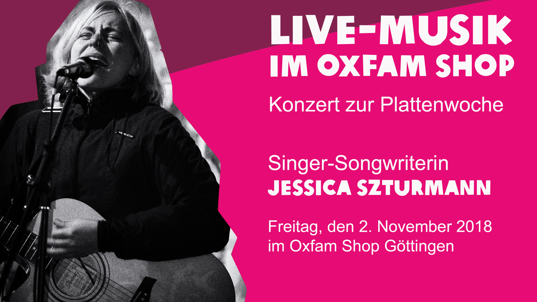 Live-Musik im Oxfam Shop Göttingen Jessica Stzurmann