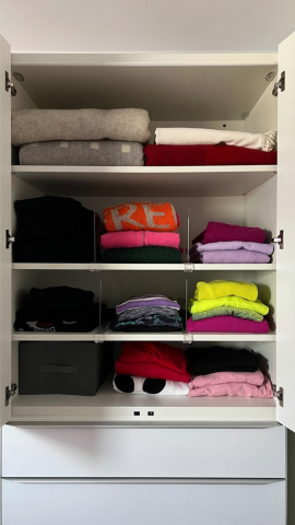 So übersichtlich sieht der Schrank nach Jessicas Einsatz aus. So übersichtlich sieht der Schrank nach Jessicas Einsatz aus.