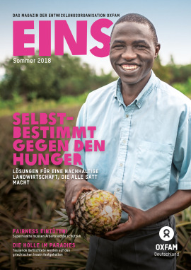Titelbild vom Oxfam-Magazin EINS (Sommer 2018)