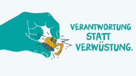 Verantwortung statt Verwüstung: Text-Grafik für die Lieferketten-Kampagne 2025