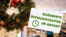 Geänderte Öffnungszeiten im Advent