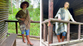 Upcycling-Lieblinge: Herbstliche Ponchos