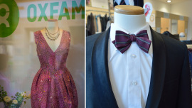 festliche Kleidung für den Abiball im Oxfam Shop