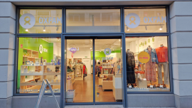 Außenansicht des Oxfam Shop Erfurt