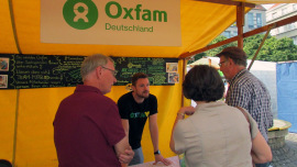„Soziales Spandau“ 2016: Oxfam-Infostand