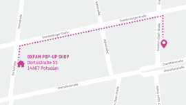 Den Oxfam Shop Potsdam finden Sie vorübergehend in der Dortusstraße.