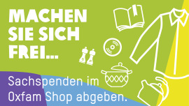 Machen Sie sich frei und geben Sie Dinge, die Sie nicht mehr brauchen, im Oxfam Shop ab.