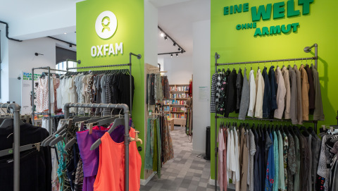 Innenansicht des Oxfam Shops Potsdam