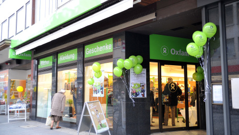 Außenansicht des Oxfam Shops Koblenz