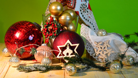 weihnachtliche Dekoration aus dem Oxfam Shop