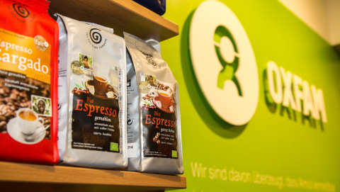 Kaffee aus fairem Handel im Oxfam Shop