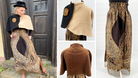 Upcycling-Unikat von Sinah Schlemmer: Rock und Cape