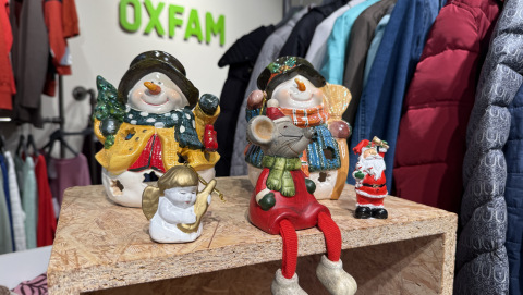 Weihnachtliche Dekoration aus dem Oxfam Shop