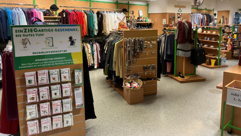 Innenansicht des Oxfam Shop Koblenz