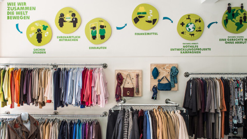 Innenansicht vom Oxfam Shop Berlin-Charlottenburg