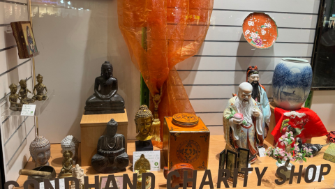 Schaufenster des Oxfam Shop Hamburg-Hoheluft