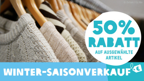 Winter-Saisonverkauf im Oxfam Shop